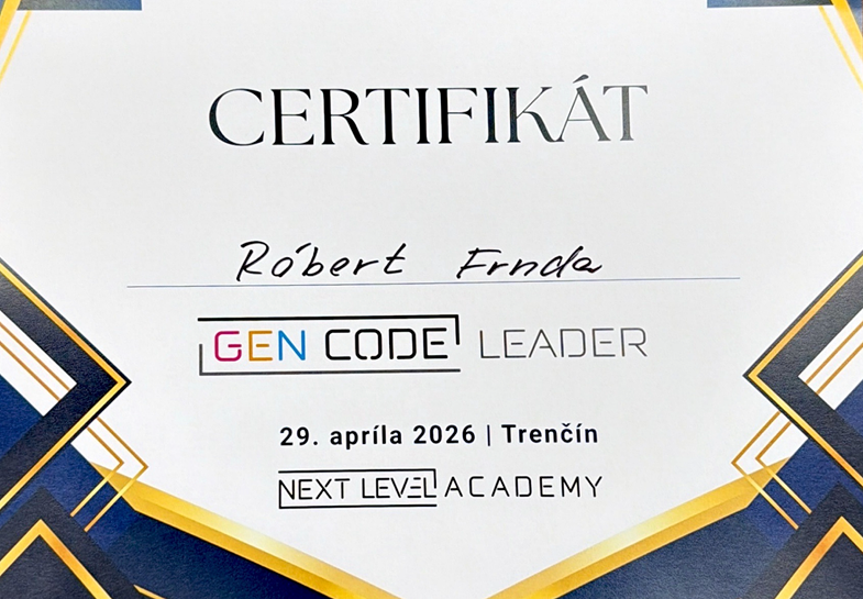 Certifikát — Gen Code Leader